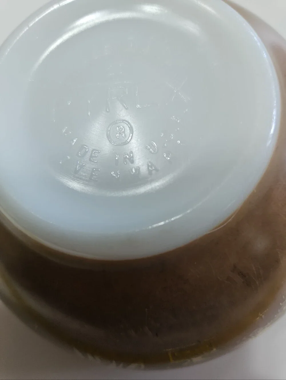 PYREX Vintage Early American Cindrella 1.5 Pint Brown & Gold Bowl #441